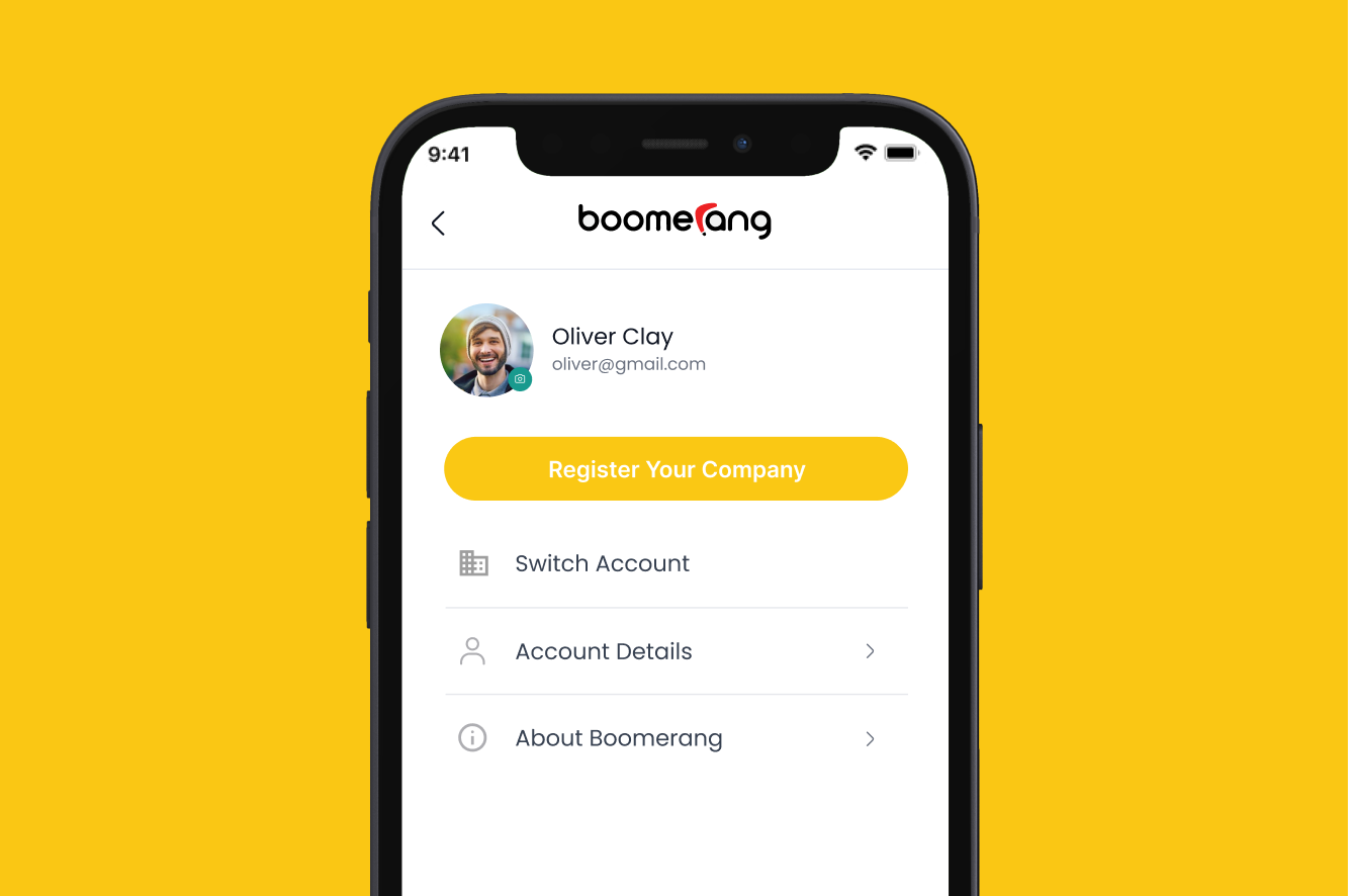 Register Business Screenshot